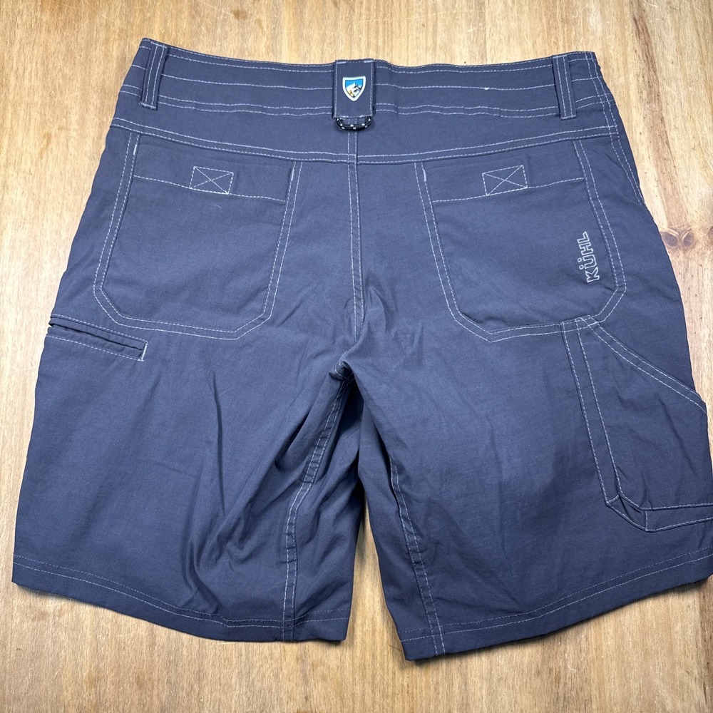 Kuhl Men Renegade Shorts 32 Asphalt Gray Hiking Chino Lightweight Quick Dry Zip - Picture 8 of 13